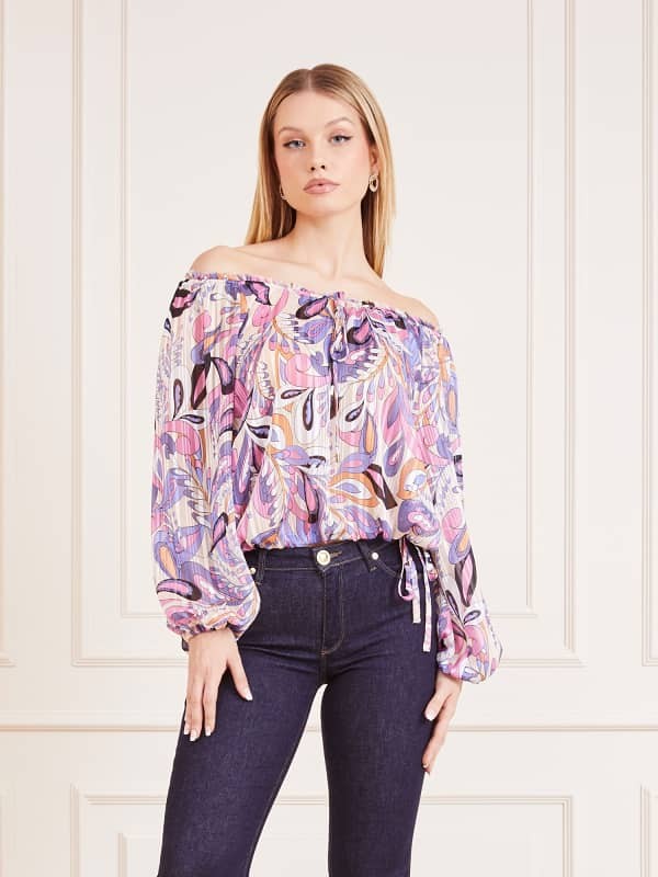 Marciano Marciano Paisley Lurex Print Blouse