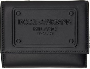 Dolce & Gabbana Black French Flap Wallet BP3271AG218