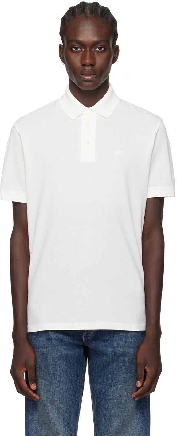 Embroidered Polo "Off-White"