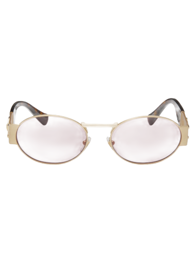 Medusa Deco Oval Sunglasses "Gold"