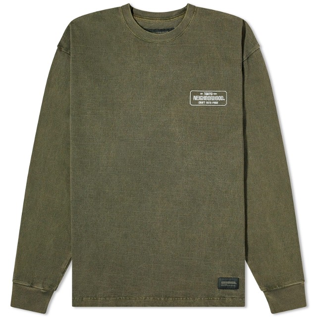 Long Sleeve Pigment Dyed T-Shirt "Olive Drab"