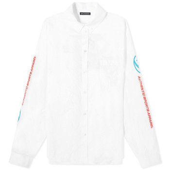 Balenciaga Logo Button Down Shirt 773390-TNM60-9000