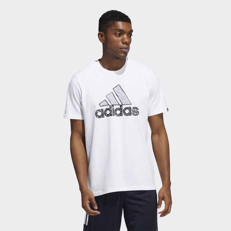 Camiseta adidas Performance adidas Sportswear Sketch Badge of Sport Graphic  Tee HK9172