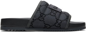 Gucci GG Slide Sandals "Gray" 771466 FACTE