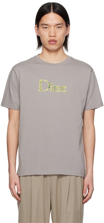 Dime Gray Classic Skull T-Shirt DIMESP2421CHR
