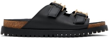 Versace Black Buckle Sandals 1011079_1A05147