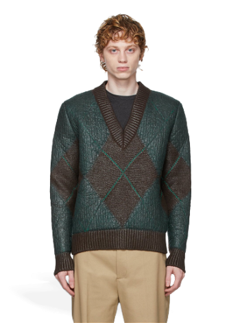Bottega Veneta Argyle V-Neck Sweater 665928 V15R0