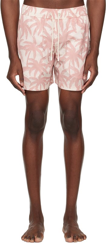 Palm Angels Palms Allover Swim Shorts "Off-White" PMFD002R24FAB0060330