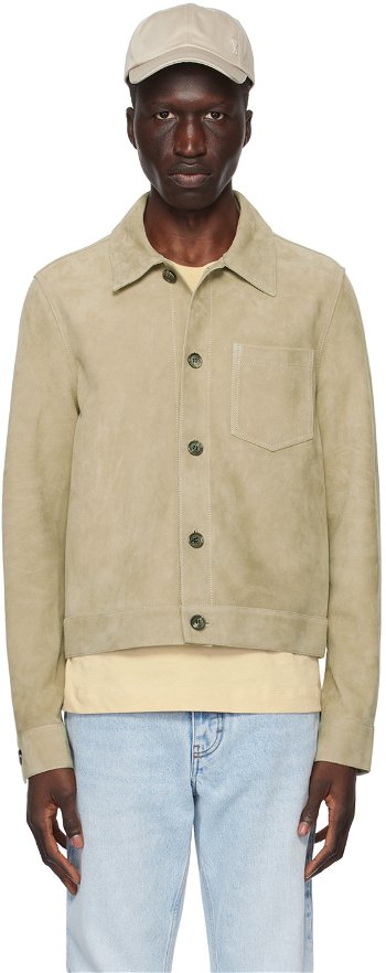 AMI Paris Buttoned Leather Jacket HJK203.506