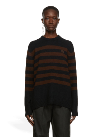 Acne Studios Wool Striped Patch Sweater C60041-