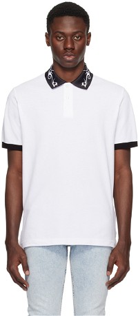 Jeans Couture White Printed Polo