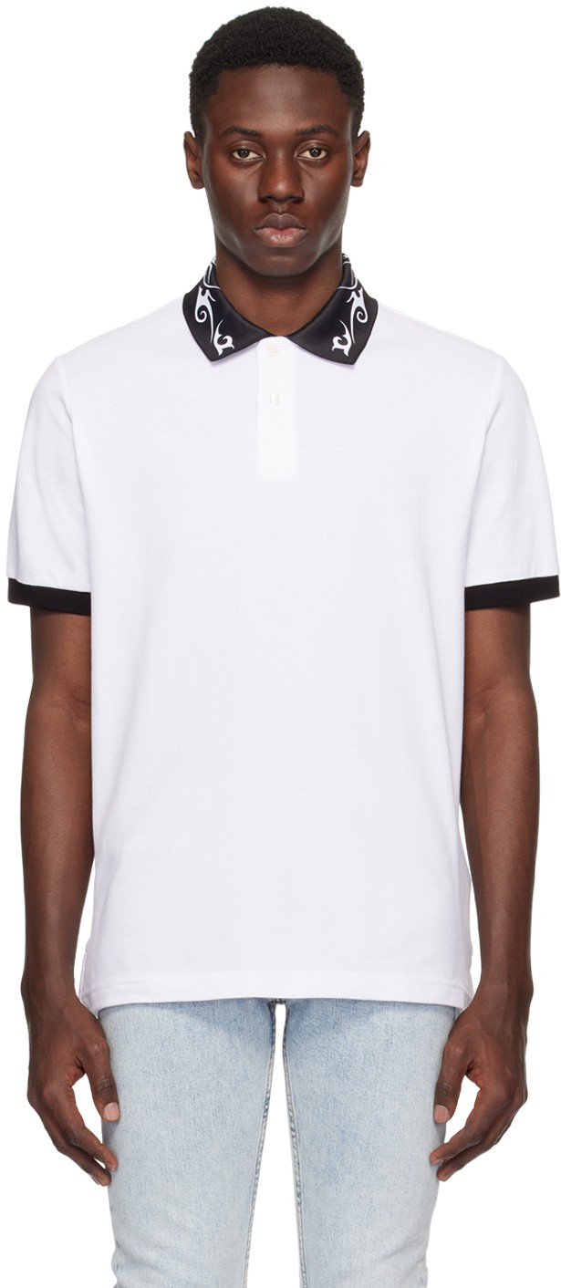 Jeans Couture White Printed Polo