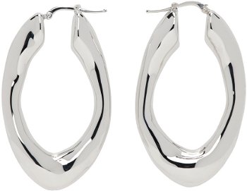 Jil Sander Hoop Earrings "Silver" J11VG0082_P4877