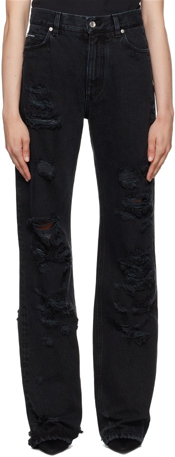 Dolce & Gabbana Black Flared Jeans FTCGND G8HR2