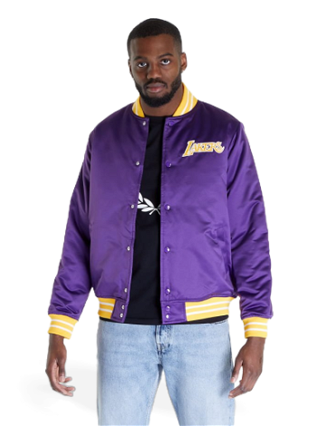 Mitchell & Ness Heavyweight Satin Los Angeles Lakers Jacket OJBF3413-LALYYPPPPURP