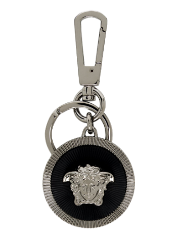 Versace Gunmetal & Black Medusa Biggie Keychain 1012258_1A08836