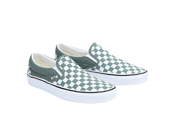 Vans VANS Chaussures Color Theory Classic Slip-on (color Theory Checkerboard Duck Green) Femme Vert, Taille 34.5 VN0A5JMHYQW