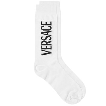 Versace Men's Logo Sock White/Black 1008835-1A07875-2W020