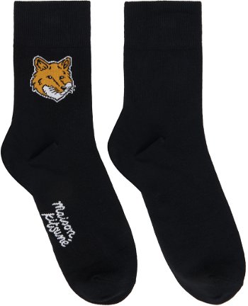 MAISON KITSUNÉ Fox Head Socks MM06401KT0010P199
