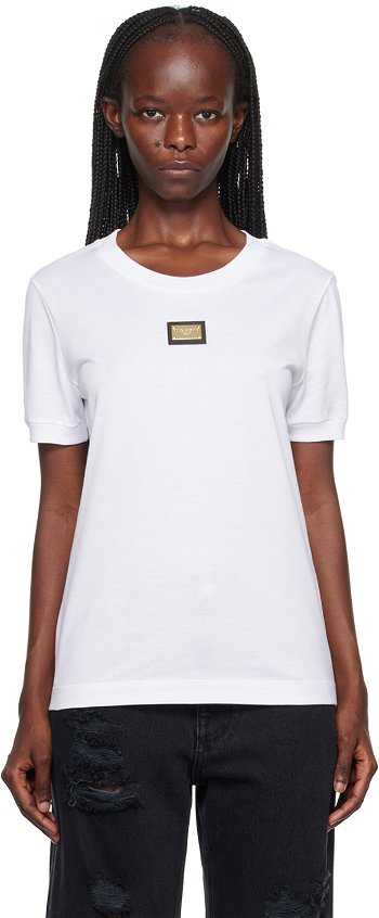 Dolce & Gabbana White 'DG' T-Shirt F8N08T FU7EQ