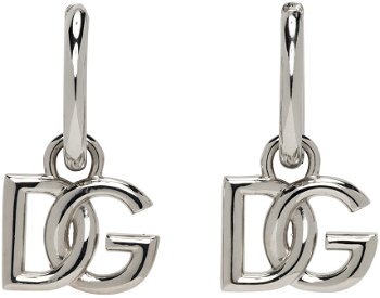 Dolce & Gabbana Silver Logo Earrings WEN5L3W1111