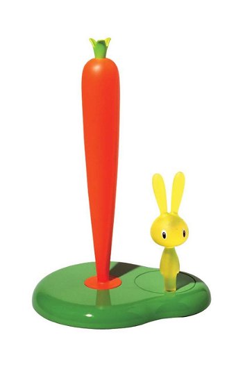 Alessi Bunny & Carrot Kitchen Roll Hold ASG42.GR