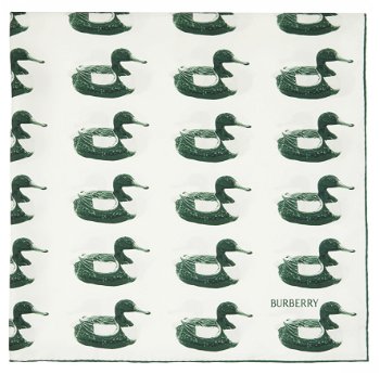 Burberry Duck Print Scarf Green / White 8077653
