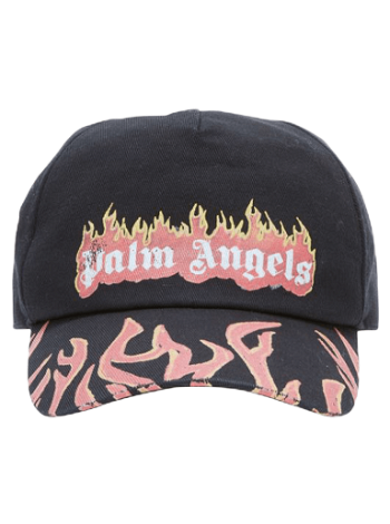 Palm Angels Burning Logo Baseball Cap PMLB076F22FAB0011025