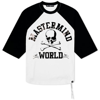 Mastermind WORLD Long Sleeve College Logo T-Shirt MW24S12-TS034-BKW