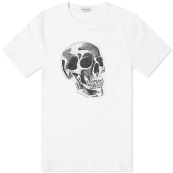 Alexander McQueen Metallic Skull Print T-Shirt 776351QTAAQ-0909