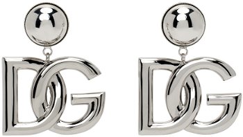 Dolce & Gabbana Silver 'DG' Earrings WEN6P2 W1111