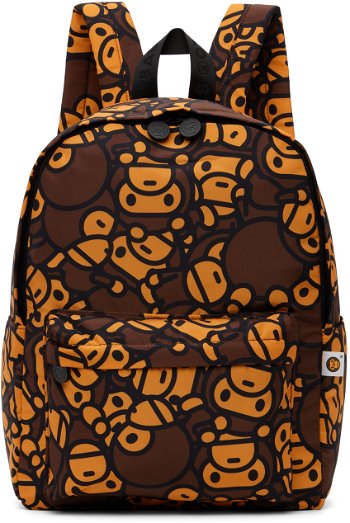 BAPE BAPE Orange & Brown Baby Milo Backpack 0MXBGW4274XXM