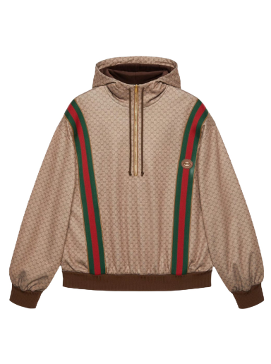 Mini GG Jersey 1/2 Zip Hooded Sweatshirt