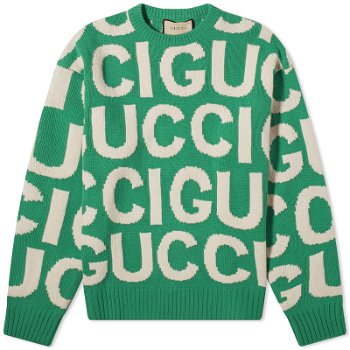 Gucci Jumbo Logo Intarsia Crewneck 763672-XKDLV-3521