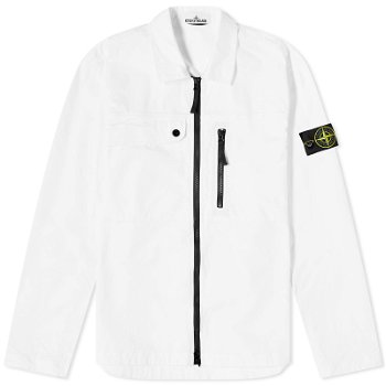 Stone Island Supima Cotton Twill Stretch-TC Zip Shirt Jacket 801510210-V0001