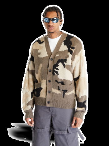 Patta Woodland Camo Knitted Cardigan AW23-CAMO-JQRD-KC-001