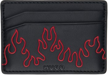 BOSS Hugo Faux-Leather Flame Artwork Card Holder 50512958