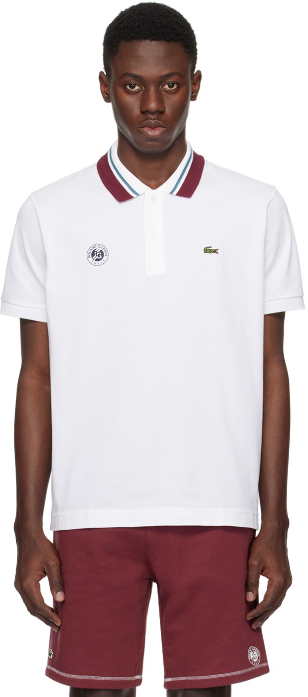 White Roland Garros Edition Polo