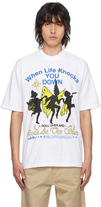 Online Ceramics White 'Look At The Stars T-Shirt White Look At The Stars SS Tee