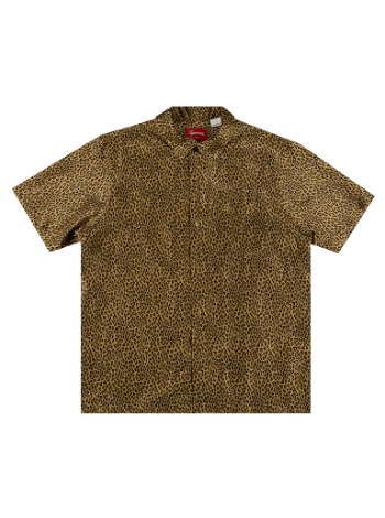 Supreme Leopard Silk Short-Sleeve Shirt SS22S37 TAN