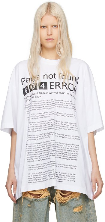 VETEMENTS 'Page Not Found' T-Shirt UE64TR210W