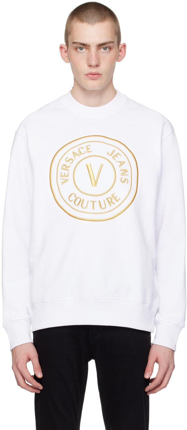 Jeans Couture White V-Emblem Sweatshirt