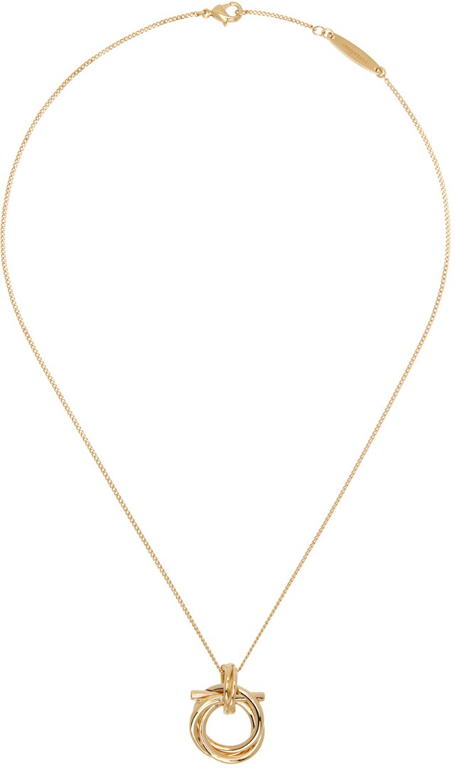Gancini Pendant Necklace "Gold"