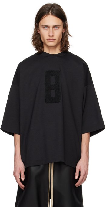 Fear of God Black Embroidered T-Shirt FG850-2052VIS