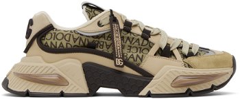 Dolce & Gabbana Beige & Brown Nylon Airmaster Sneakers CS1984AO057