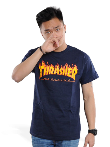Thrasher Tee Flame Logo 017830