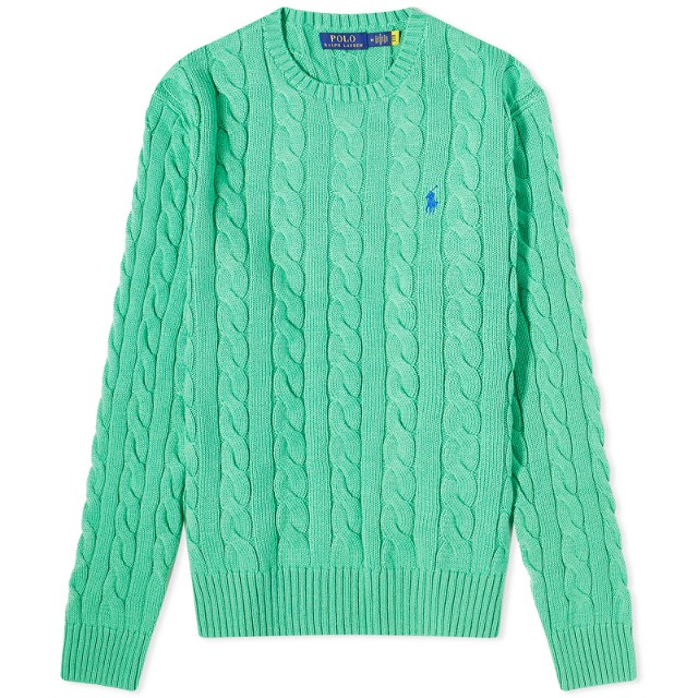 Cotton Cable Crew Jumper Classic Kelly