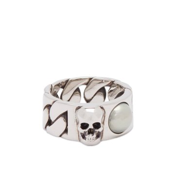 Alexander McQueen Skull & Pearl Ring 774168I170E-1445