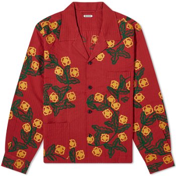Bode Marigold Wreath Shirt Jacket MRF23SH028-RED