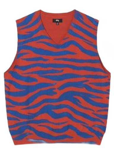 Tiger Printed Sweater Vest